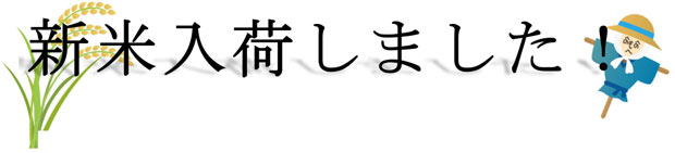 新米入荷しました！